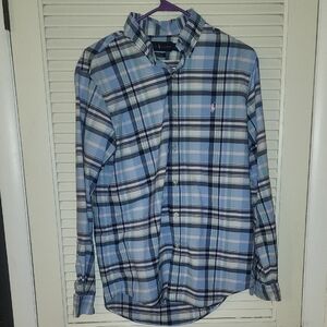 Ralph Lauren Classic Fit Performance Plaid Button-Down Shirt – Men’s Medium